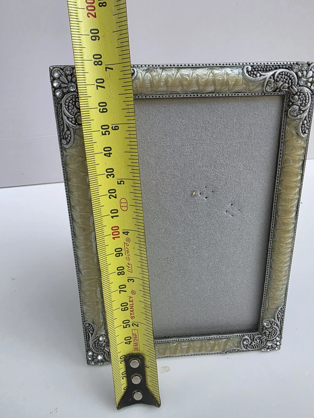 Elegant Cream and Silver Decorative Picture Frame